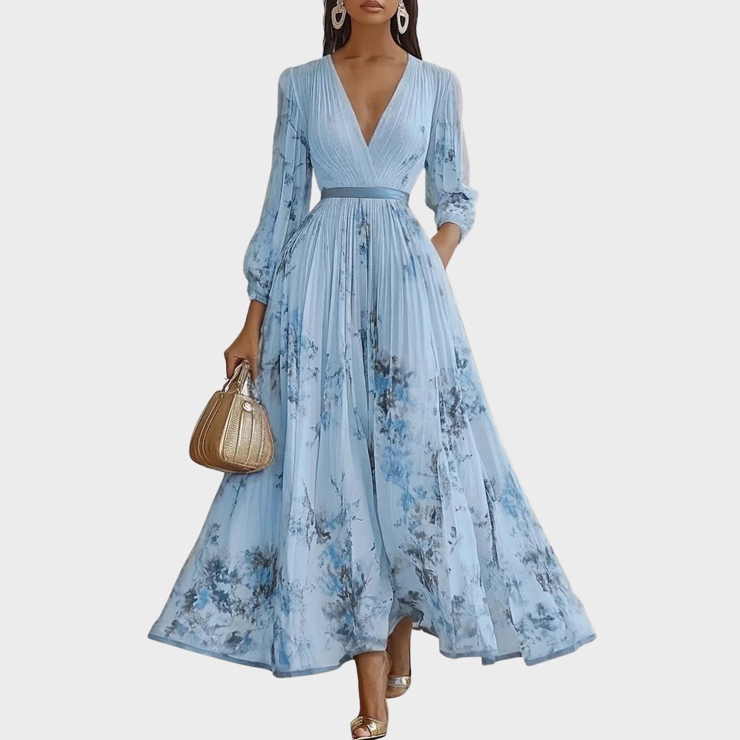 Women's pleated maxi dress