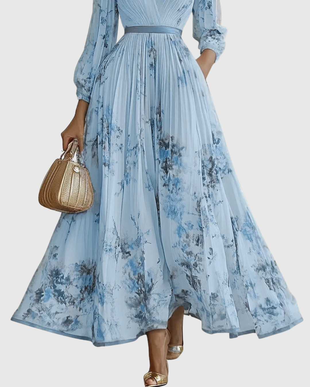 Women's pleated maxi dress