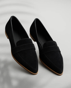 Women's pointed toe penny strap slip-on loafers