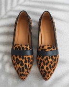 Women's pointed toe penny strap slip-on loafers