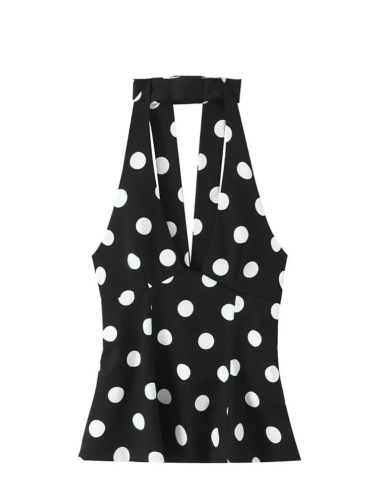 Women's polka dot summer top