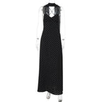 Women's polka dot sweetheart maxi summer dress