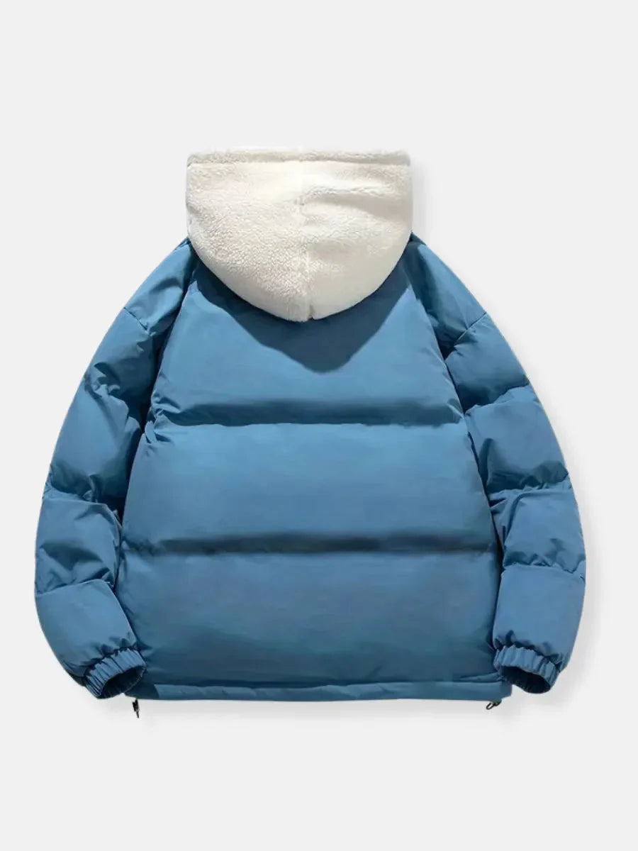 Women's puffer jacket with hood and soft lining
