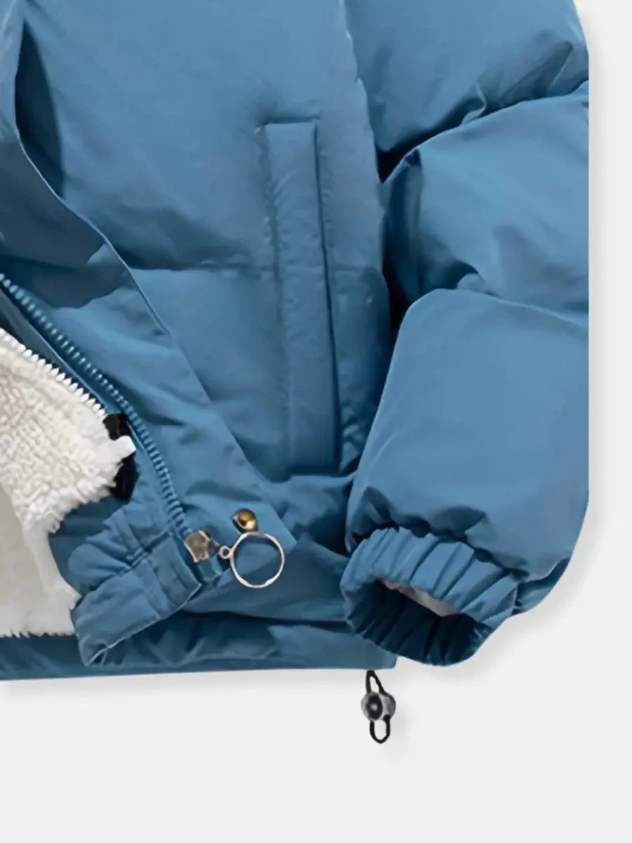 Women's puffer jacket with hood and soft lining