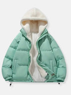Women's puffer jacket with hood and soft lining