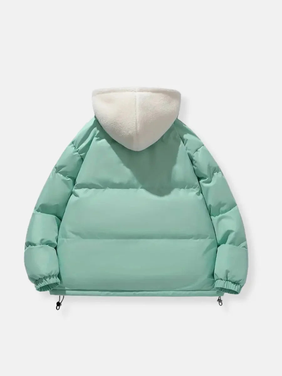 Women's puffer jacket with hood and soft lining