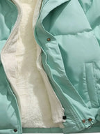 Women's puffer jacket with hood and soft lining