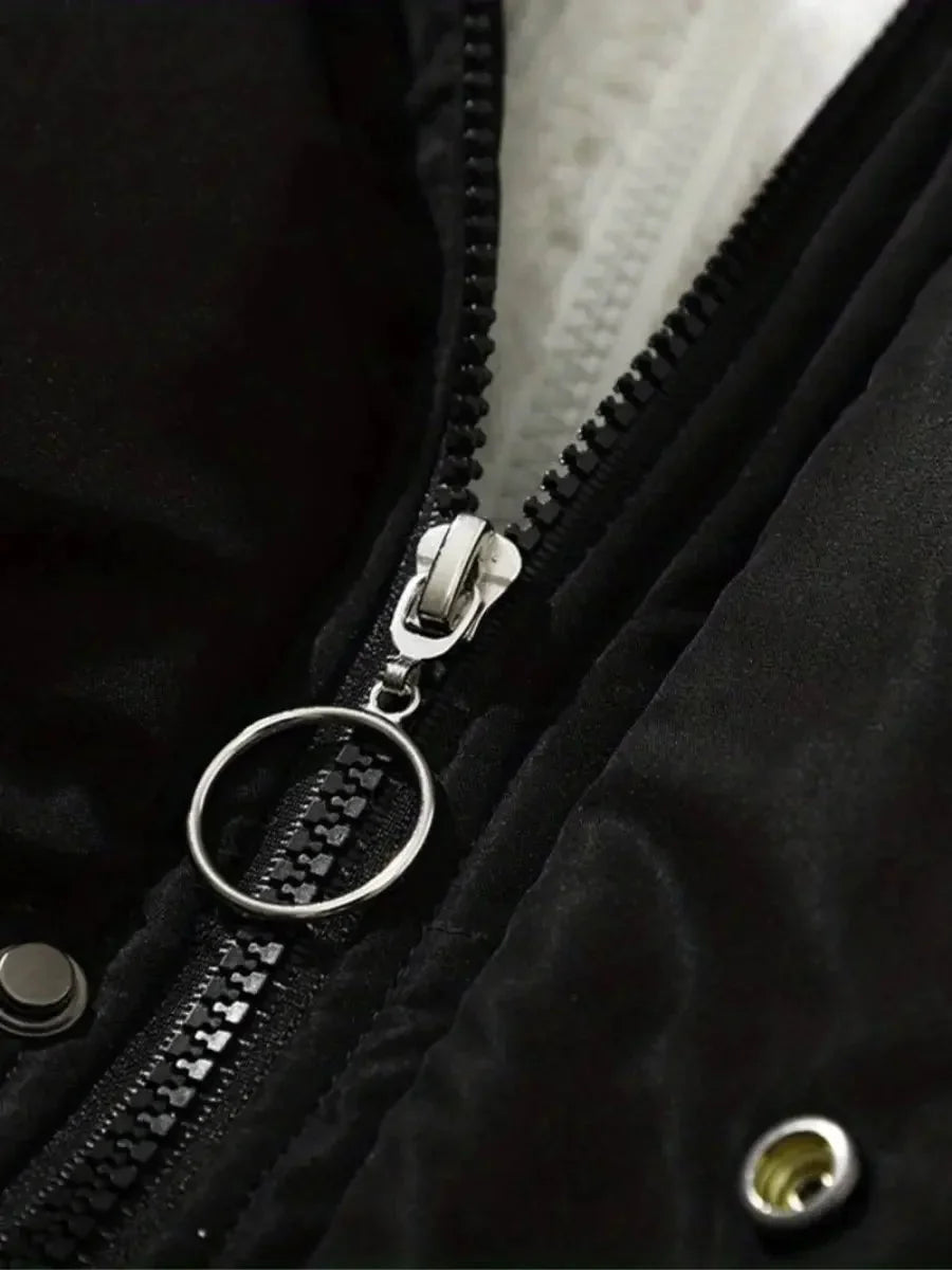 Women's puffer jacket with hood and soft lining