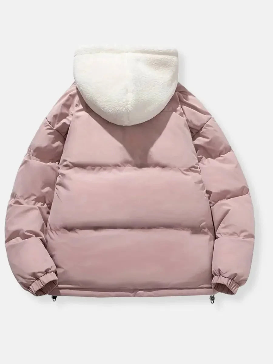 Women's puffer jacket with hood and soft lining