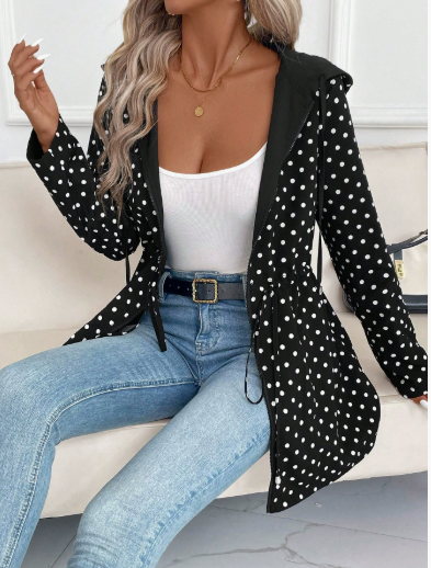 Women's reversible coat with leopard print