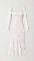 Women's ruched lace maxi wedding guest dress