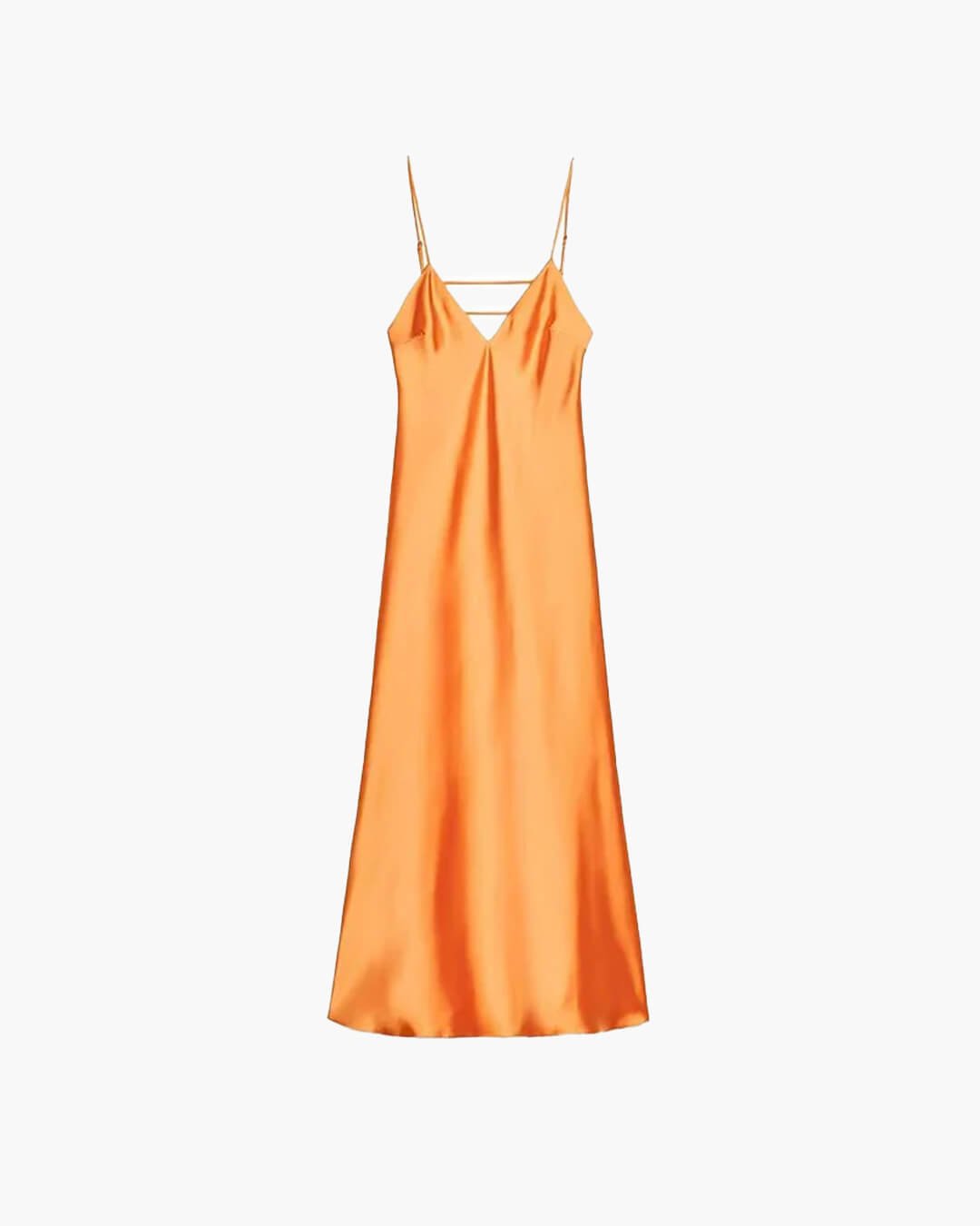 Women's satin open-back maxi evening dress