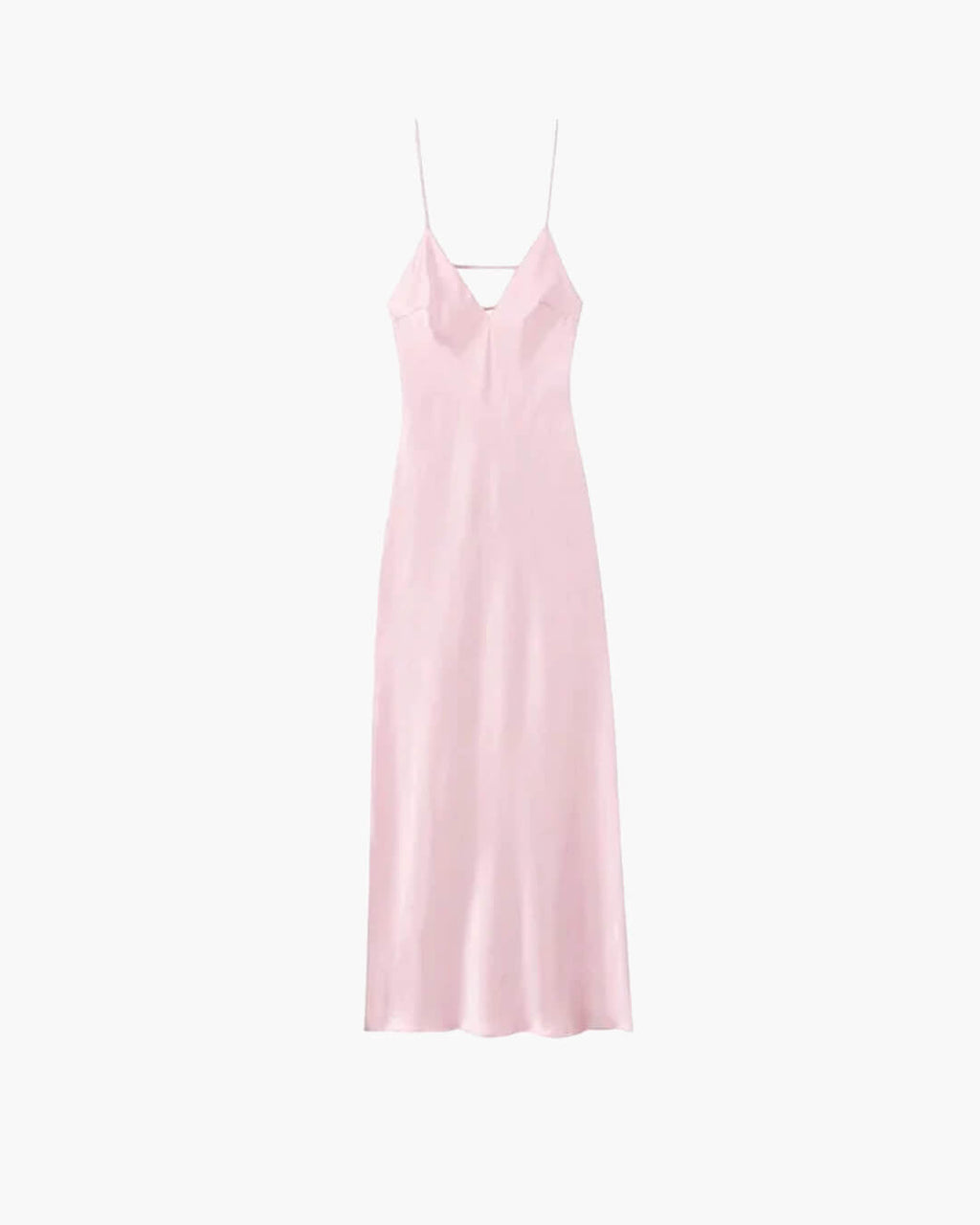 Women's satin open-back maxi evening dress