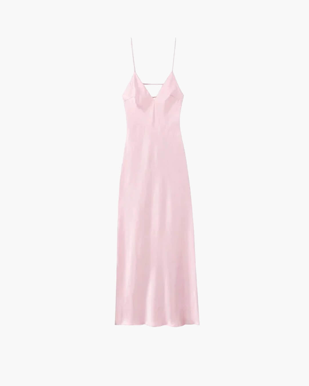 Women's satin open-back maxi evening dress