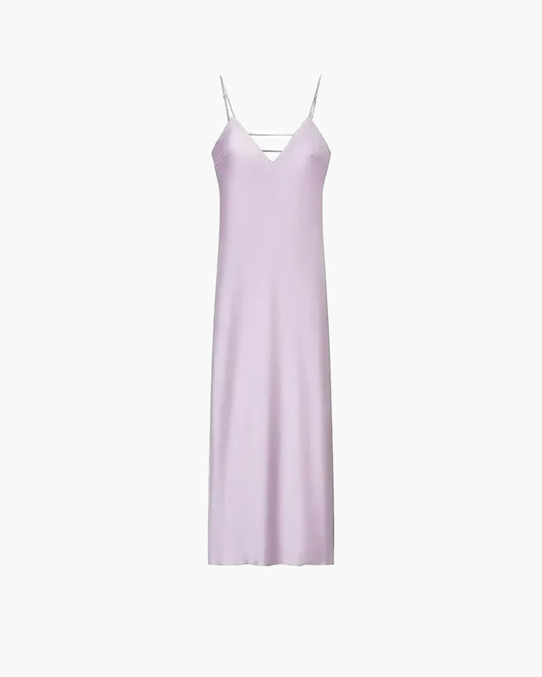 Women's satin open-back maxi evening dress