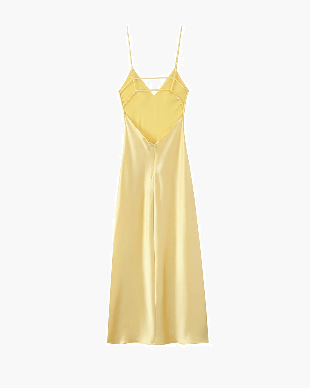 Women's satin open-back maxi evening dress