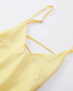 Women's satin open-back maxi evening dress
