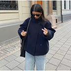 Women's short double-breasted jacket