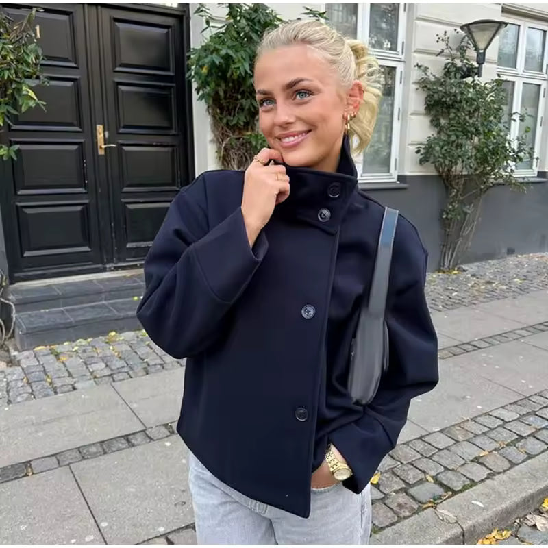 Women's short double-breasted jacket