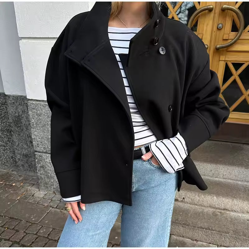 Women's short double-breasted jacket