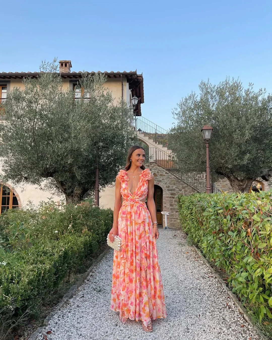 Women's sleeveless floral maxi dress