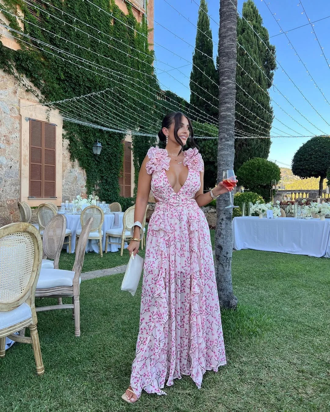 Women's sleeveless floral maxi dress