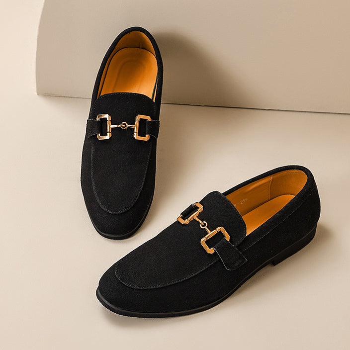 Men's slip-on loafers with metal detail