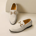 Men's slip-on loafers with metal detail