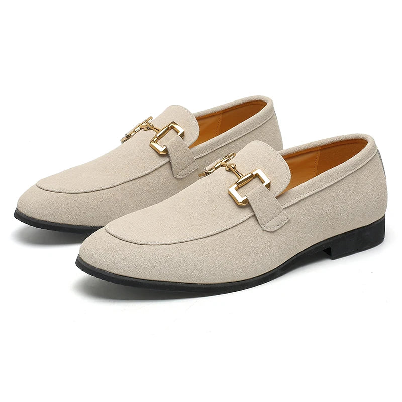 Men's slip-on loafers with metal detail