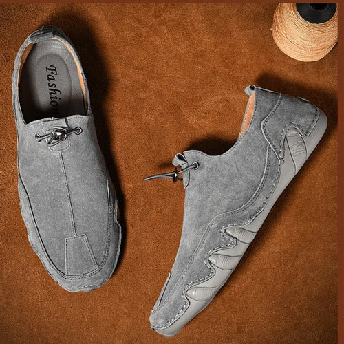 Men's slip-on shoes with round toe