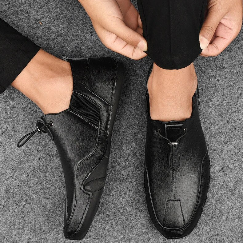 Men's slip-on shoes with round toe