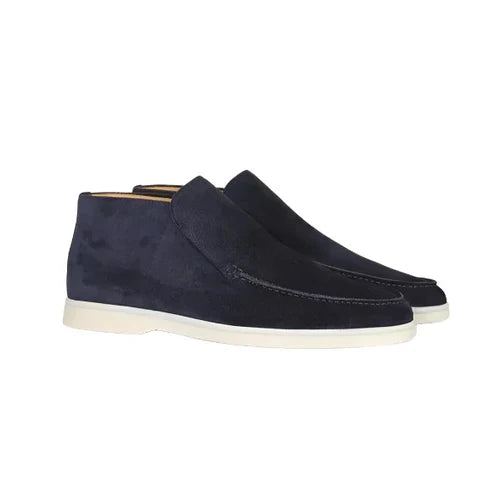 Men's slip-on shoes with rounded toe
