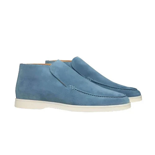 Men's slip-on shoes with rounded toe
