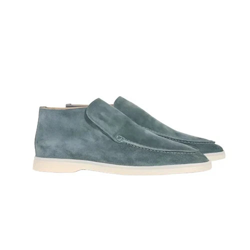Men's slip-on shoes with rounded toe