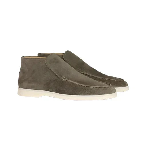 Men's slip-on shoes with rounded toe