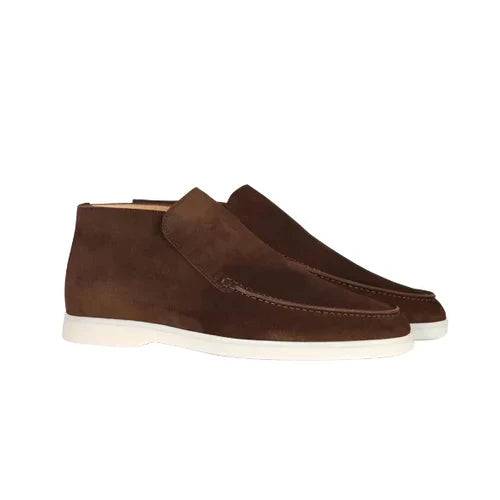 Men's slip-on shoes with rounded toe