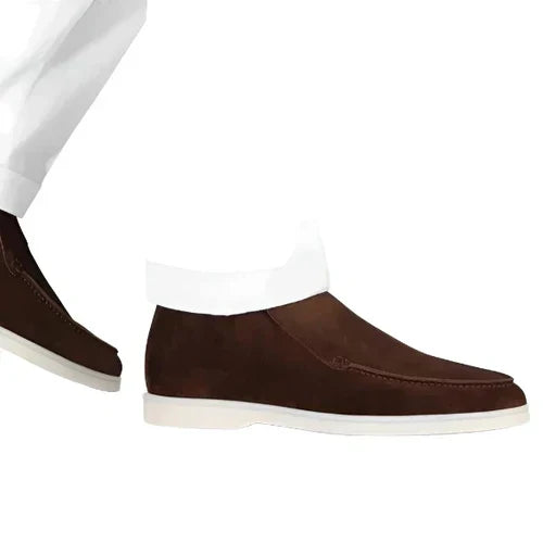 Men's slip-on shoes with rounded toe
