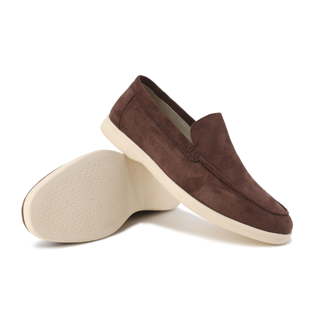 Men's slip-on shoes with structured finish
