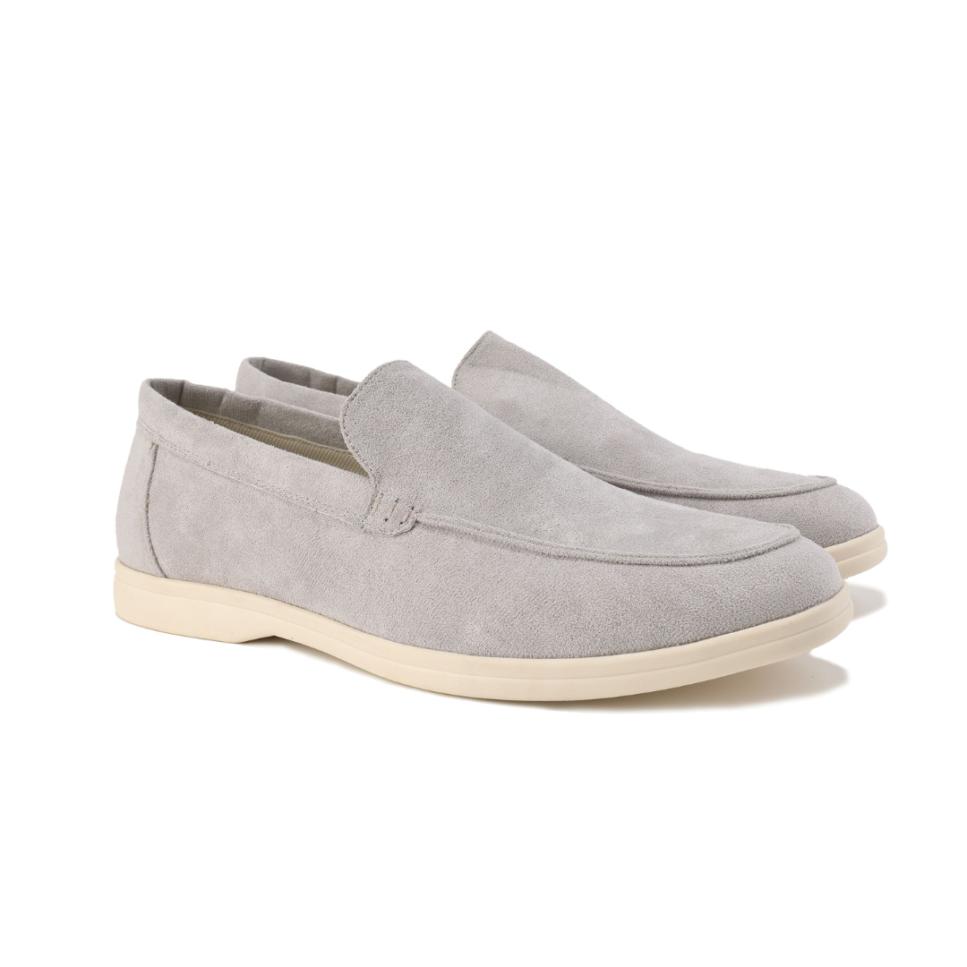 Men's slip-on shoes with structured finish