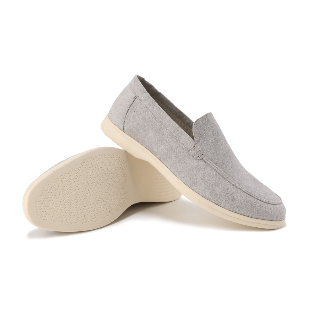 Men's slip-on shoes with structured finish