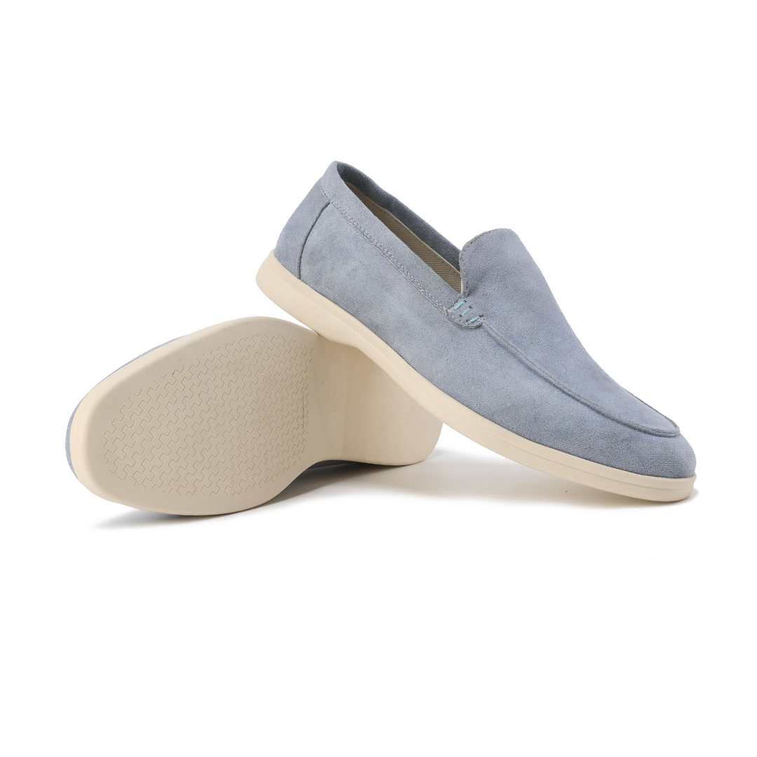 Men's slip-on shoes with structured finish