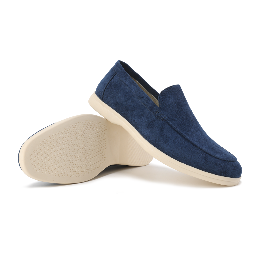 Men's slip-on shoes with structured finish