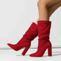 Women's slouchy ankle boots with pull-on opening