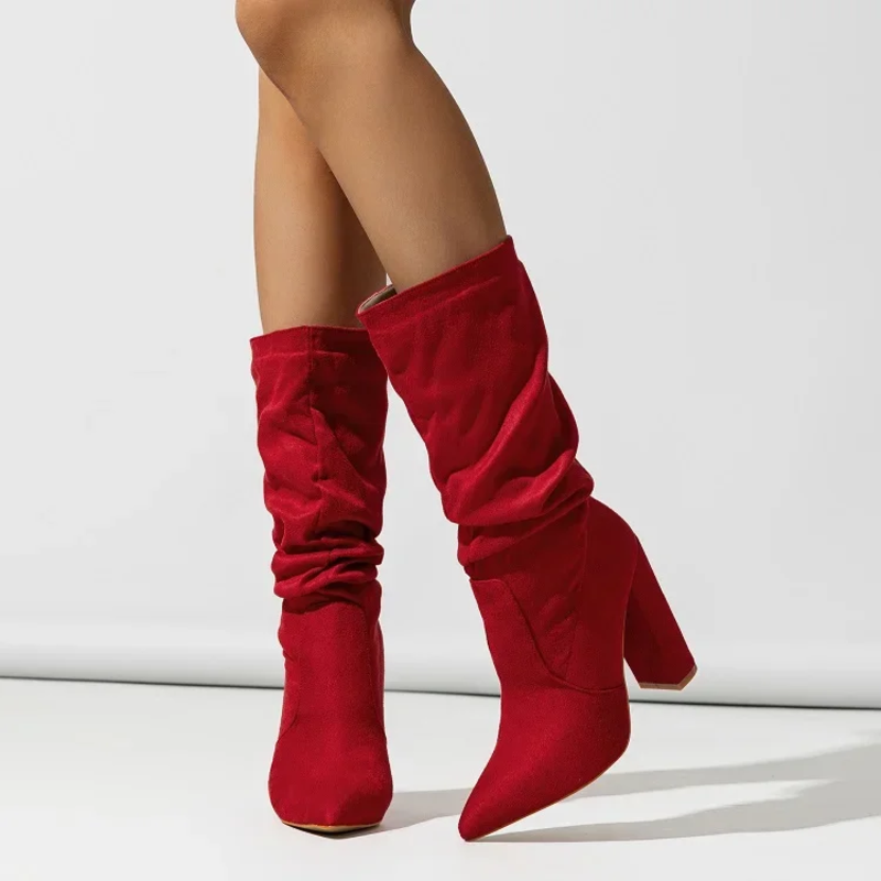 Women's slouchy ankle boots with pull-on opening