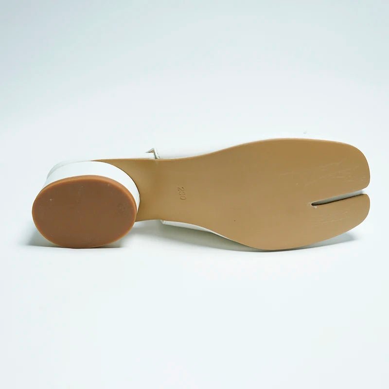 Women's split toe bow ballet flats with slingback strap