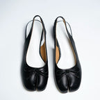Women's split toe bow ballet flats with slingback strap