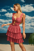 Women's starfish ruffle mini party dress