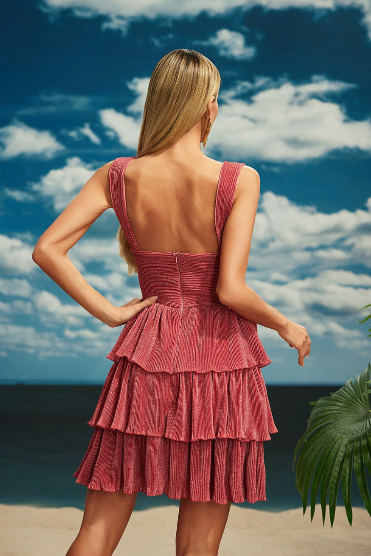 Women's starfish ruffle mini party dress