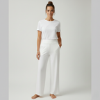 Women's stretch trousers with fitted cut