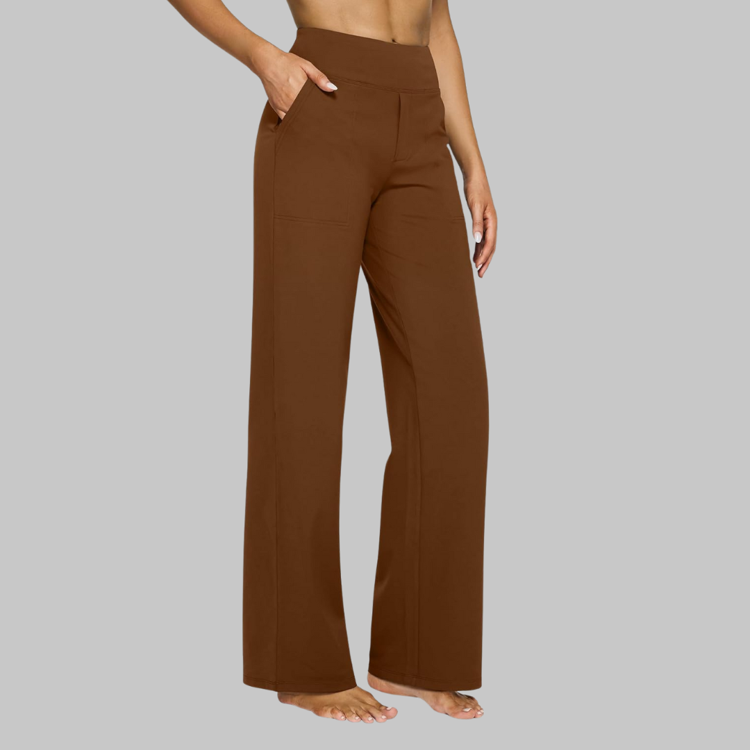 Women's stretch trousers with fitted cut
